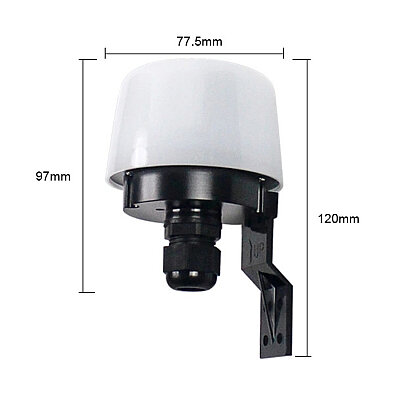LD-TTK-07 AC 220V 25A Single Output Waterproof Adjustable Automatic Light Sensor - Street Lamp Photocell - 3