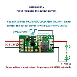 LD24AJTA DC 6-25V 20W Adjustable LED Driver PWM Module - 5