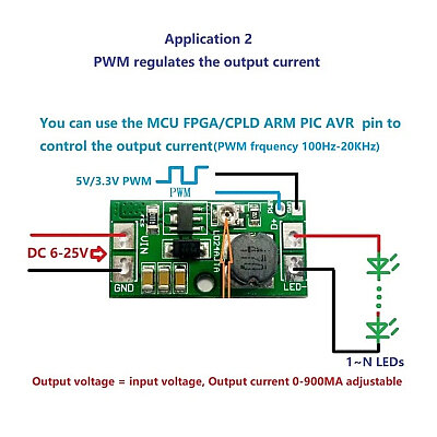 LD24AJTA DC 6-25V 20W Adjustable LED Driver PWM Module - 5