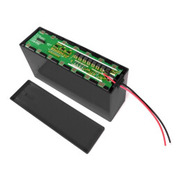 Li-ion 18650 13S 6P 48V 30A 78'li E-Bike Battery Box Set - Black - 1