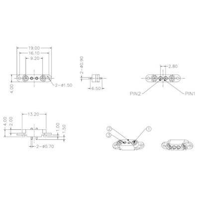 LK-2PIN-1840404 2-Pin 2.54mm Pogo Pin Manyetik Konnektör Takımı - Kulaklı - 3