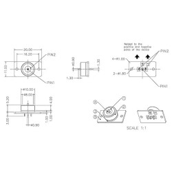 LK-2PIN-R1052-PCB2011 2-Pin 10mm Pogo Pin Magnetic Connector Set - With PCB - 3