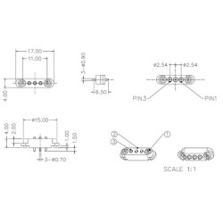 LK-3PIN-1700404 3-Pin 2.54mm Pogo Pin Magnetic Connector Set - 3