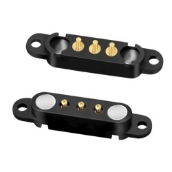 LK-3PIN-2080404 3-Pin 2.54mm Pogo Pin Magnetic Connector Set - With Ear