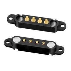 LK-4PIN-2340404 4-Pin 2.54mm Pogo Pin Magnetic Connector Set - With Ear