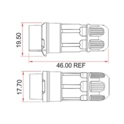 LP-12-J06PP-02-001 6-Pin Waterproof Connector - Female - 2