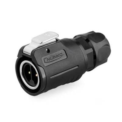 LP-16-C02PE-01-001 2-Pin Su Geçirmez Konnektör - Erkek - 1