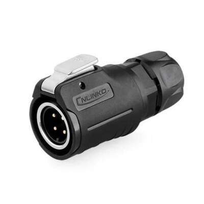 LP-16-C04PE-01-001 4-Pin Su Geçirmez Konnektör - Erkek - 1