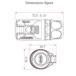 LP-24-HDMI-MP-MP-1M-001 Su Geçirmez HDMI Erkek Konnektör - 1M Kablo - 3