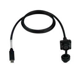 LP16-TYPEC-MP-FS-0D5M-002 Waterproof Type C 3.1 Female Panel Type Connector - 0.5M Cable