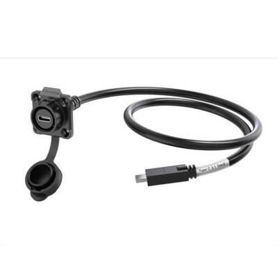LP16-TYPEC-MP-FS-1M-002 Waterproof Type C 3.1 Female Panel Type Connector - 1M Cable - 2
