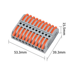 LT-223-10X 10-Giriş 10-Çıkış Kablo Birleştirici Klemens - 3