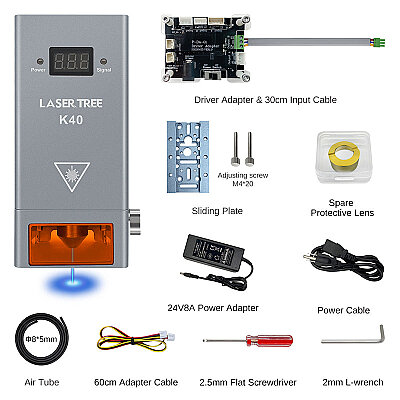 LT-K40 40W 24V CNC Laser Engraving/Cutting Module Kit - 4