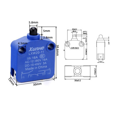 LXW20-11 5mm Micro Switch 4-Pin - 2