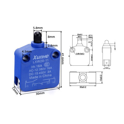 LXW20-11 8mm Micro Switch 4-Pin - 2