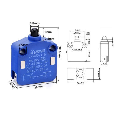 LXW20-11M 5mm Micro Switch 4-Pin - Mıknatıslı - 2