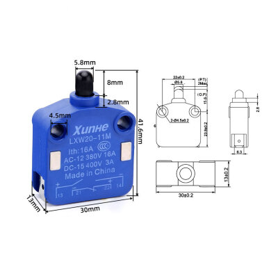 LXW20-11M 8mm Micro Switch 4-Pin - Mıknatıslı - 2