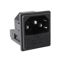 LZ-14-F8 Double Fused Triple Male Power Socket