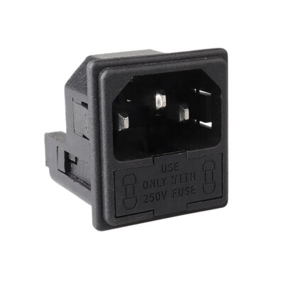LZ-14-F8 Double Fused Triple Male Power Socket - 1
