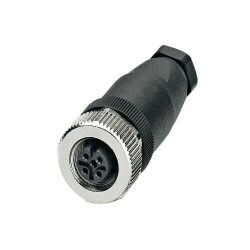 M12 4 Pin Dişi Konnektör