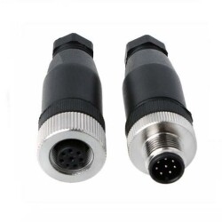 M12 8 Pin Connector Set