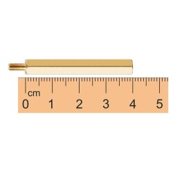 M3 40mm Metal Dişi-Erkek Aralayıcı (Standoff) - Metal Distans