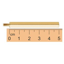 M3 50mm Metal Dişi-Erkek Aralayıcı (Standoff) - Metal Distans