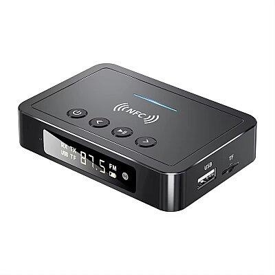 M6 NFC Bluetooth 5.0 Audio Adapter - Bluetooth Receiver-Transmitter/FM Transmitter - 1