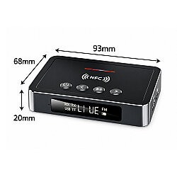 M6 NFC Bluetooth 5.0 Audio Adapter - Bluetooth Receiver-Transmitter/FM Transmitter - 4