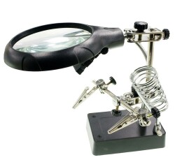 Magnifying Soldering Iron Stand - LED Light - MG16129-C