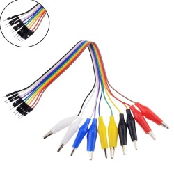 Male Jumper Cable - Crocodile Converter Cable 10 Pcs 20cm