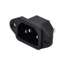 Male Power Socket with Triple Ear