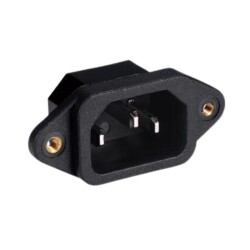 Male Power Socket with Triple Ear - TU-301-AP
