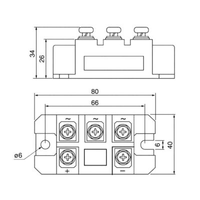MDQ100-16 100A 1600V Single Phase Bridge Rectifiers Diode - 2