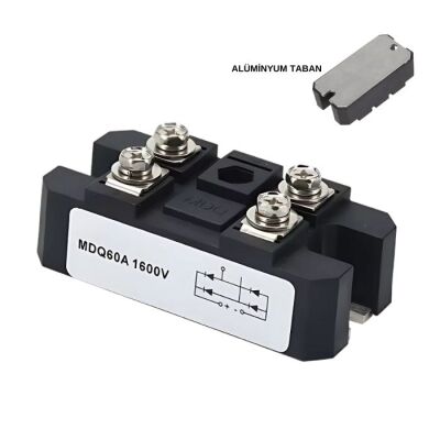 MDQ60-16 60A 1600V Tek Faz Köprü Diyot - Alüminyum Plaka - 1