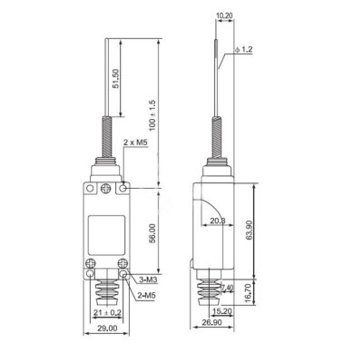 ME-8169 Metal Gövde Limit Switch - 2