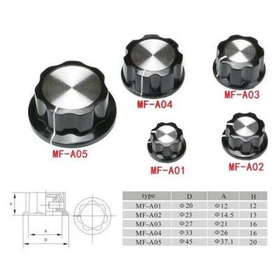 MF-A02 6.4mm Potansiyometre Başlığı - 23x13mm - 2