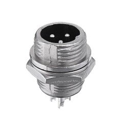 Mike Connector 3-Pin 12mm - Male