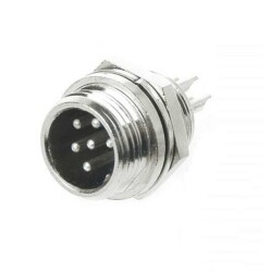 Mike Connector 5-Pin 12mm - Male