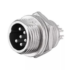 Mike Connector 6-Pin 12mm - Male