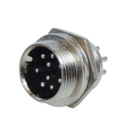 Mike Connector 8-Pin 16mm - Male