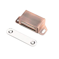 Mıknatıslı Metal Mobilya Kapak Kilidi 36x24x14mm - Bakır