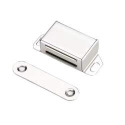 Mıknatıslı Metal Mobilya Kapak Kilidi 36x24x14mm - Krom