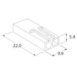 Mini Tamiya Male Connector - 40cm - 2