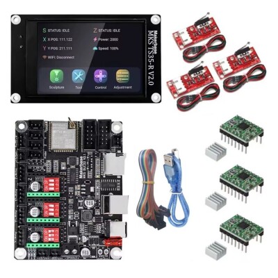 MKS DLC32 v2.0 GRBL CNC Control Board Kit + TS35-R LCD Display - 1