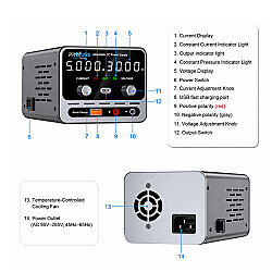 MN305 30V 5A Ayarlanabilir DC Güç Kaynağı - 2