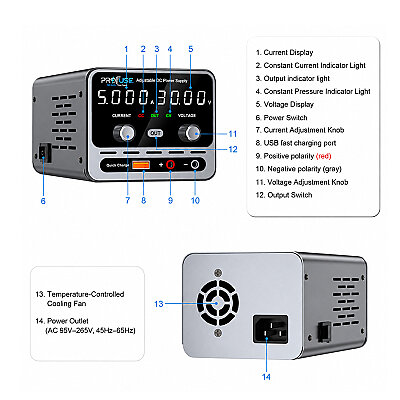 MN305 30V 5A Ayarlanabilir DC Güç Kaynağı - 2