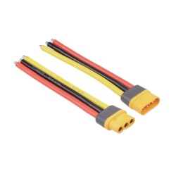MR60 3-Pin Female-Male Lipo Battery Charging Cable Set 20cm