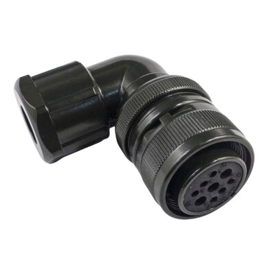 MS-3108A 9-Pin 20-18 Dirsek Tip Su Geçirmez Konnektör - 1
