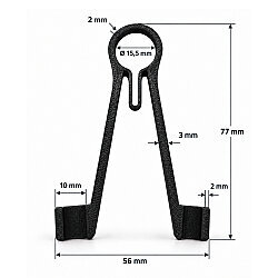 Multimeter Probe Holder - Black - 2